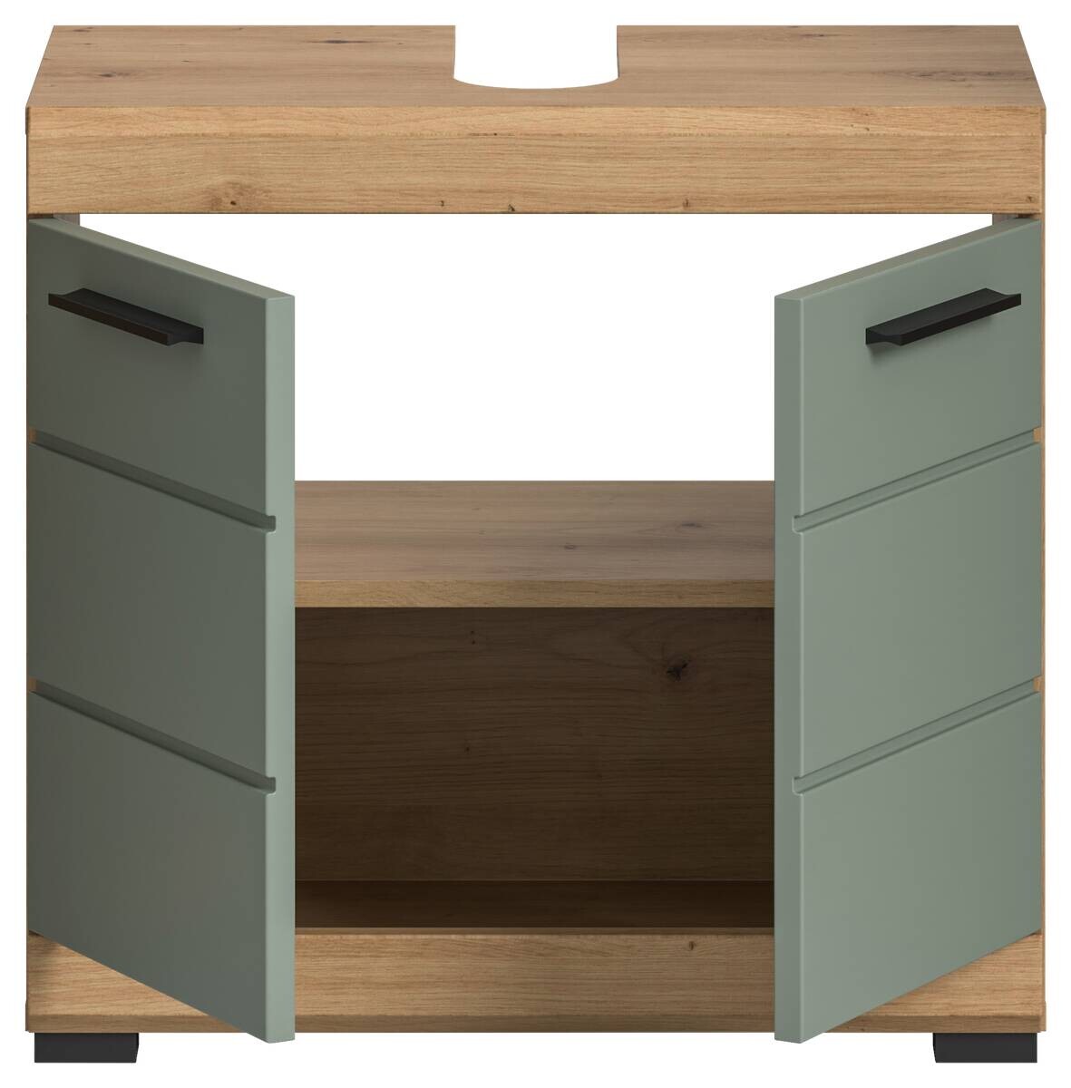Waschbeckenunterschrank Scout Eiche Artisan Nachbildung salbei Nachbildung B/H/T: ca. 60x56x34 cm