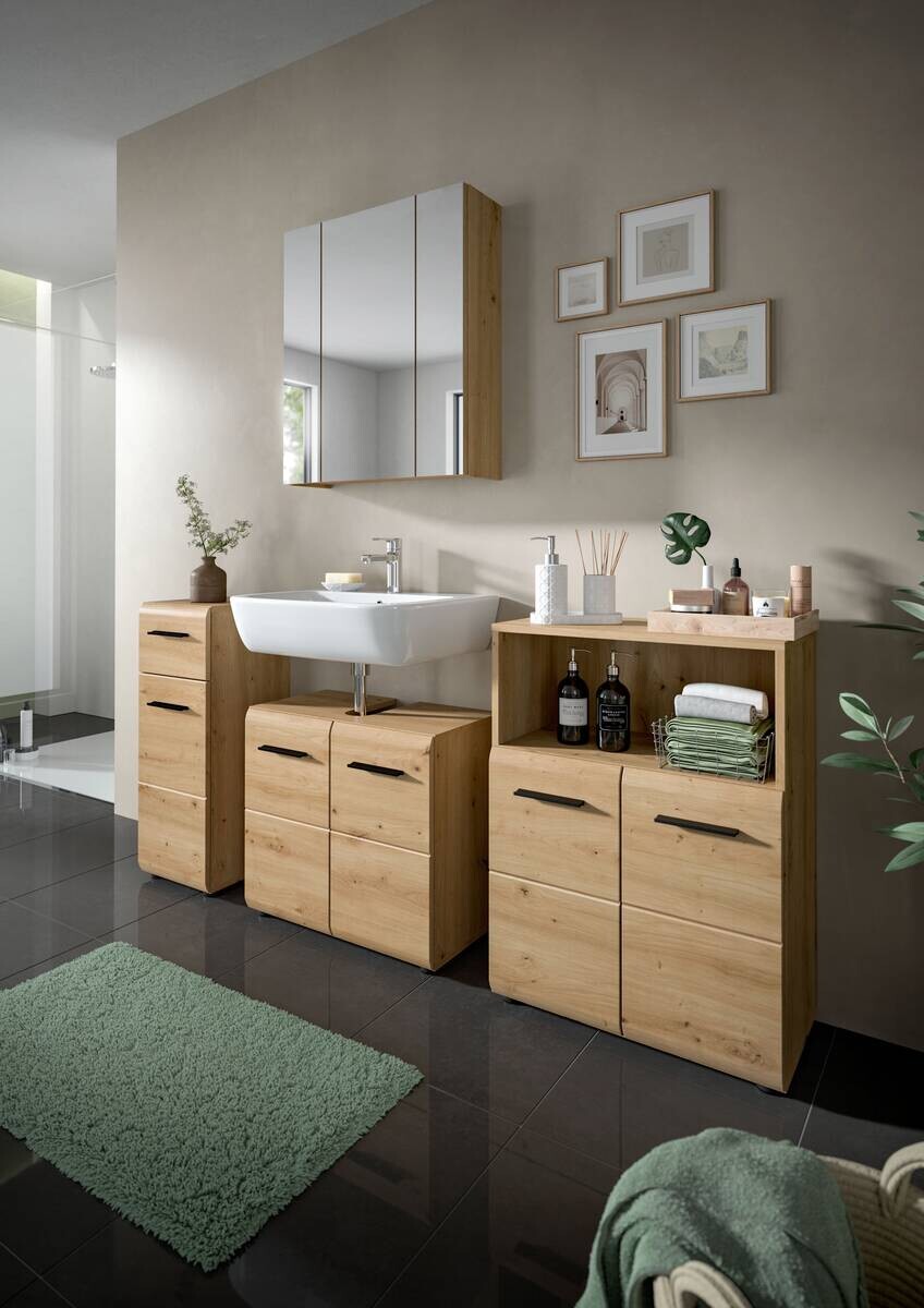 Badezimmer-Set Ice Artisan Oak Nachbildung B/H/T: ca. 60x185x30 cm
