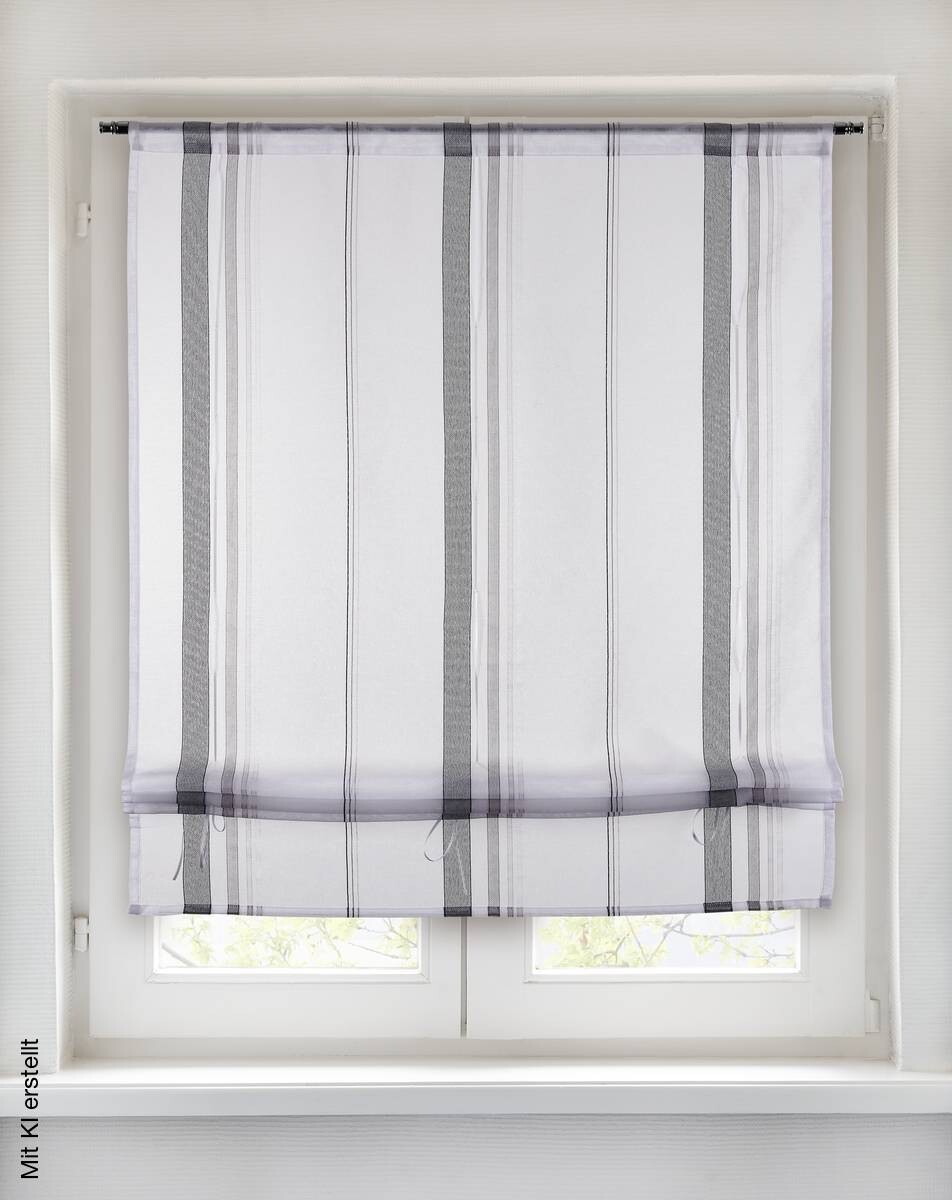 POCOline Bändchenrollo Lottie grau B/L: ca. 40x140 cm