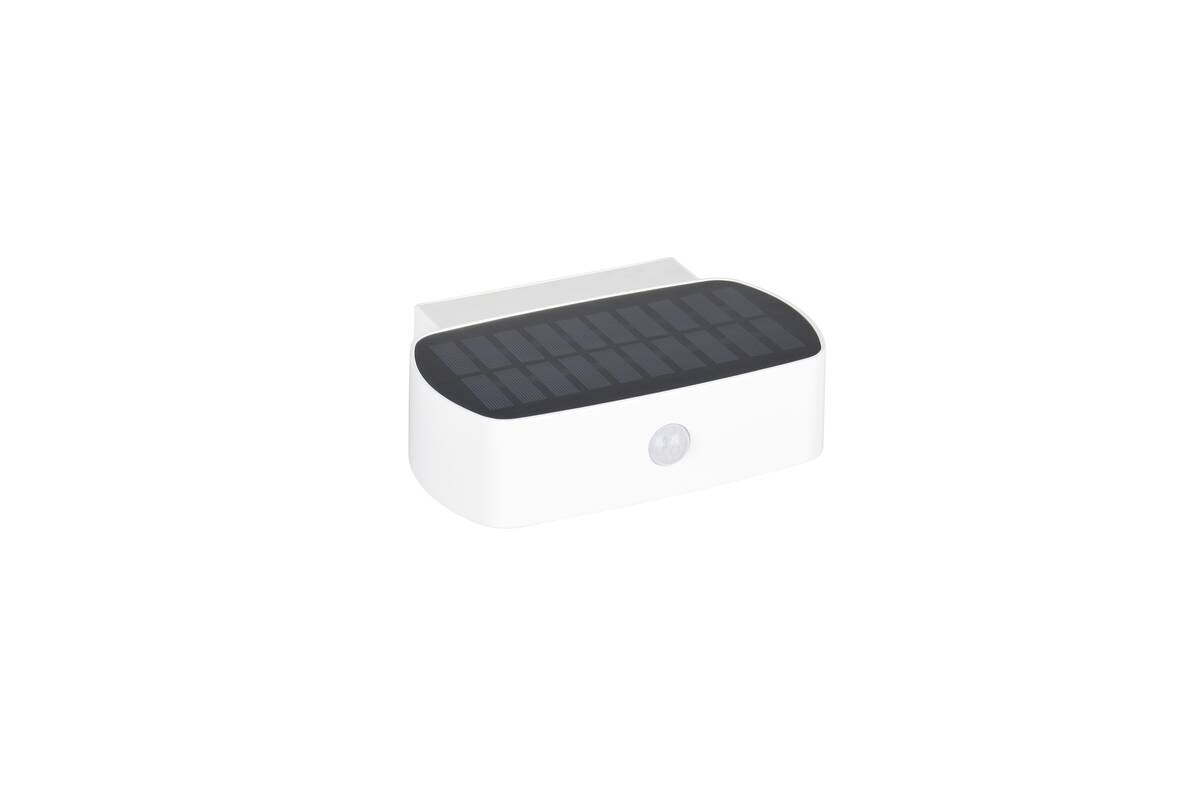 Solar-Außenwandleuchte weiß B/H: ca. 21,5x6 cm