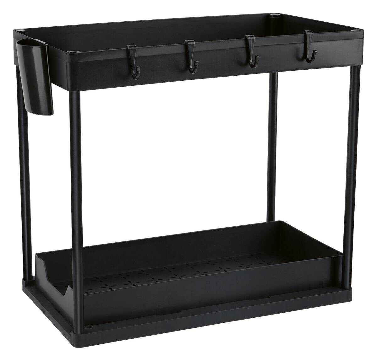 Organizer schwarz Kunststoff B/H/L: ca. 7x40,5x22 cm