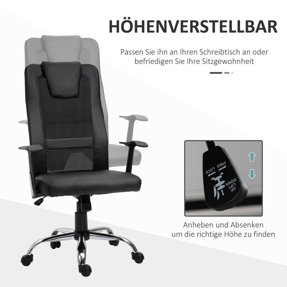 Drehstuhl 921-141BK schwarz