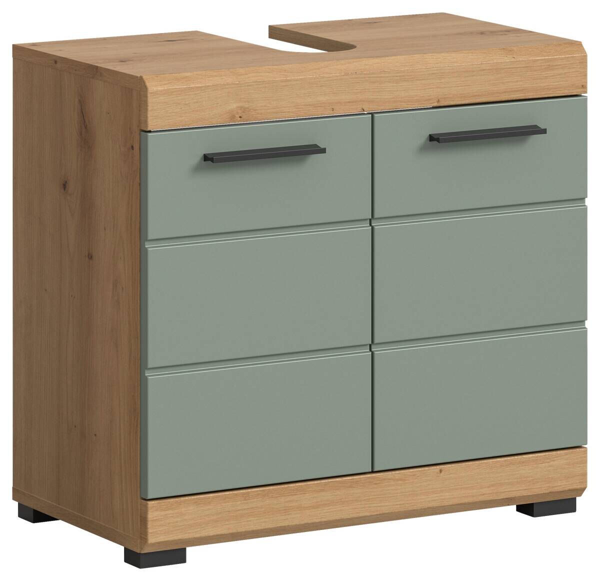 Waschbeckenunterschrank Scout Eiche Artisan Nachbildung salbei Nachbildung B/H/T: ca. 60x56x34 cm