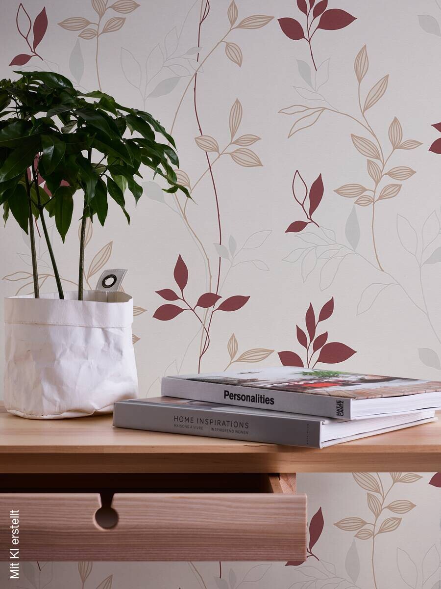 A.S.Creation Vliestapete rot beige B/H/D: ca. 53x1005x9,6 cm