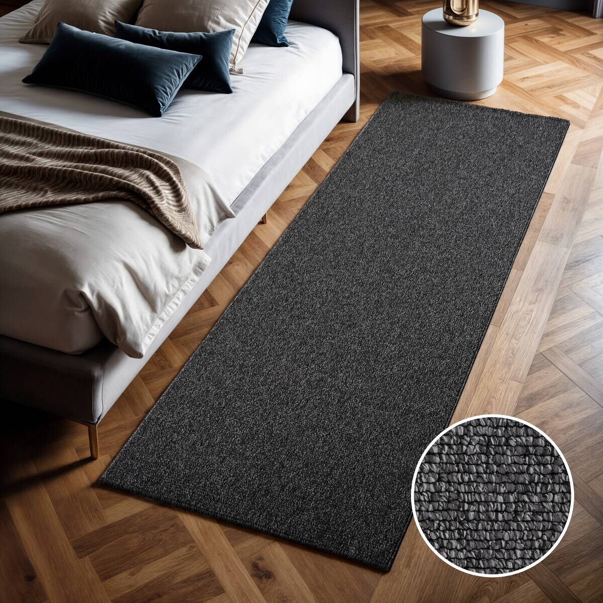 Sanat Teppich LORA PLUS anthrazit B/L: ca. 80x200 cm