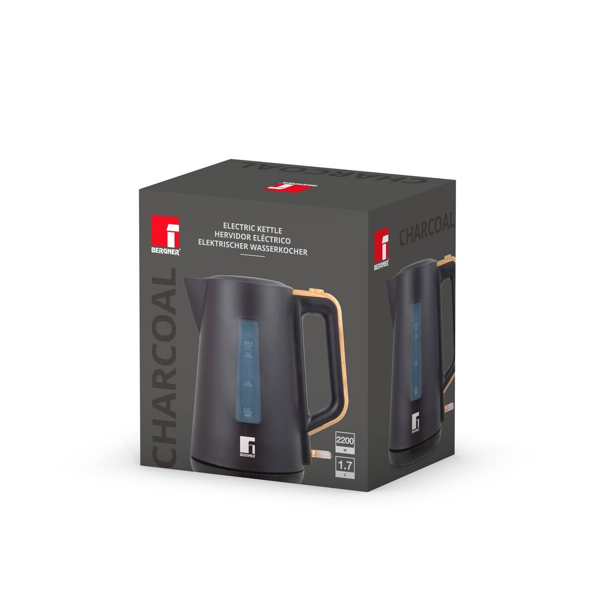 BERGNER Wasserkocher schwarz Polypropylen B/H/L: ca. 17x24x22 cm ca. 1,7 l