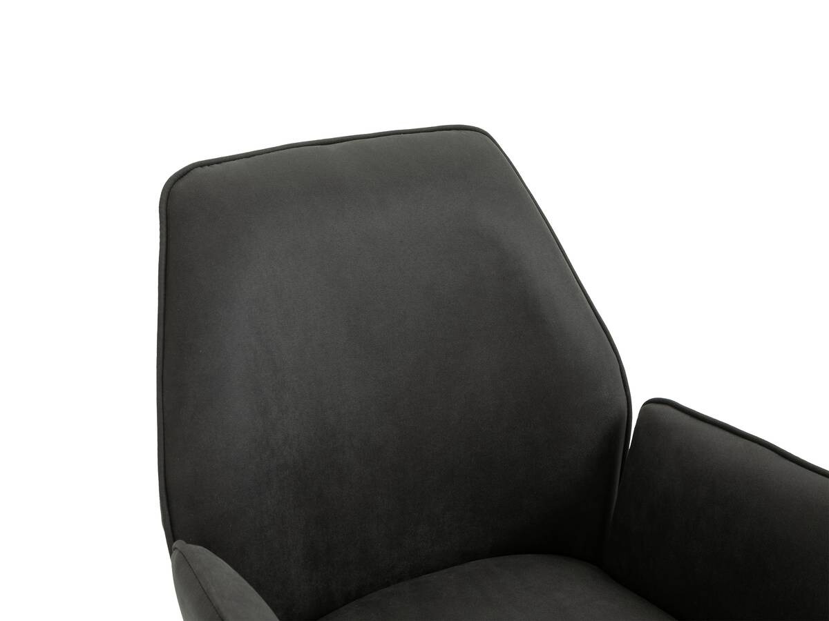 Stuhl BLAIR 2er-Set anthrazit Vintage schwarz Stoff Metall B/H/T: ca. 57x89x61 cm