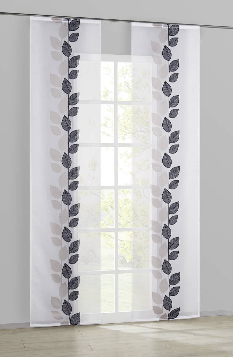 POCOline Schiebevorhang Pantheon schwarz B/L: ca. 60x245 cm