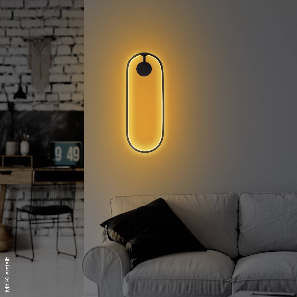 Opviq LED-Wandleuchte schwarz B/H/T: ca. 17x48x10 cm
