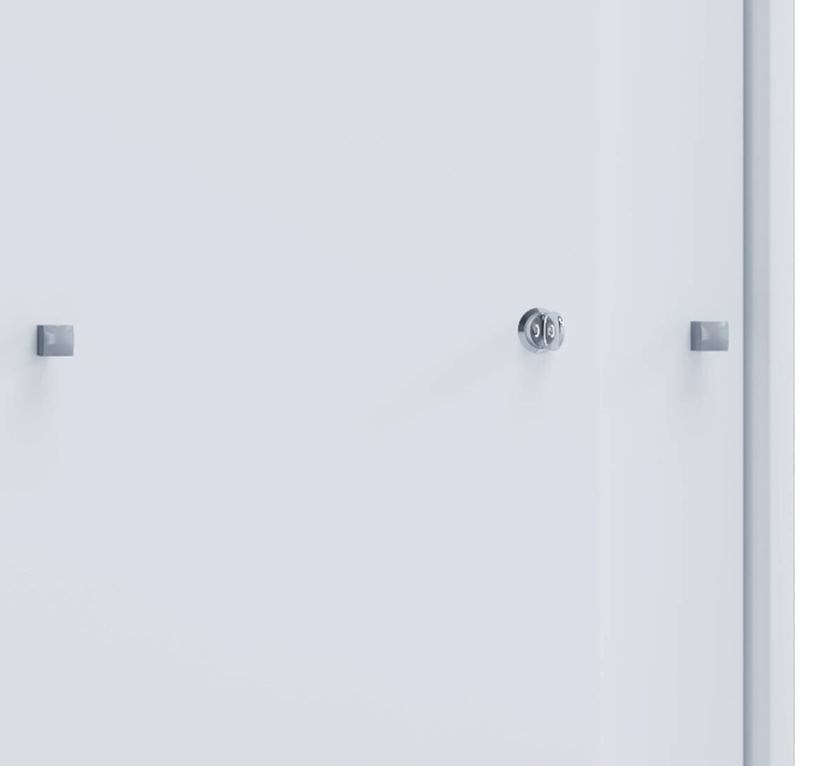 Büroschrank Lona XL mit Schiebetüren weiß B/H/T: ca. 70x110x37 cm