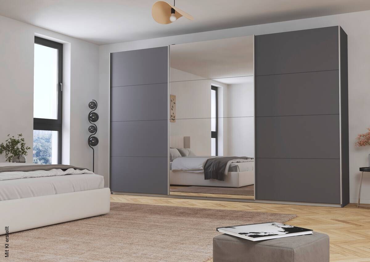 Kleiderschrank Kulmbach grau B/H/T: ca. 360x229x62 cm