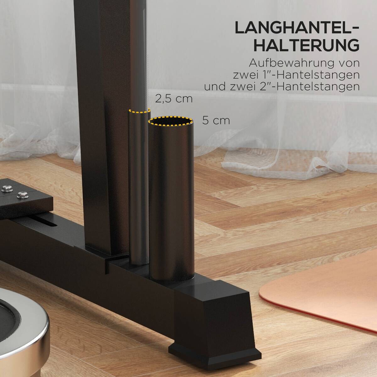 SPORTNOW Hantelständer schwarz Polypropylen B/H/L: ca. 75x131x80 cm