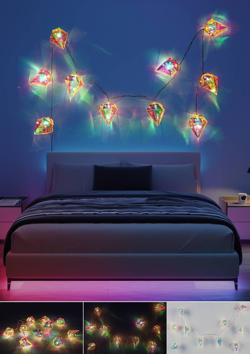 Nolo LED-Lichterkette String transparent B/H/T: ca. 165x5x4 cm