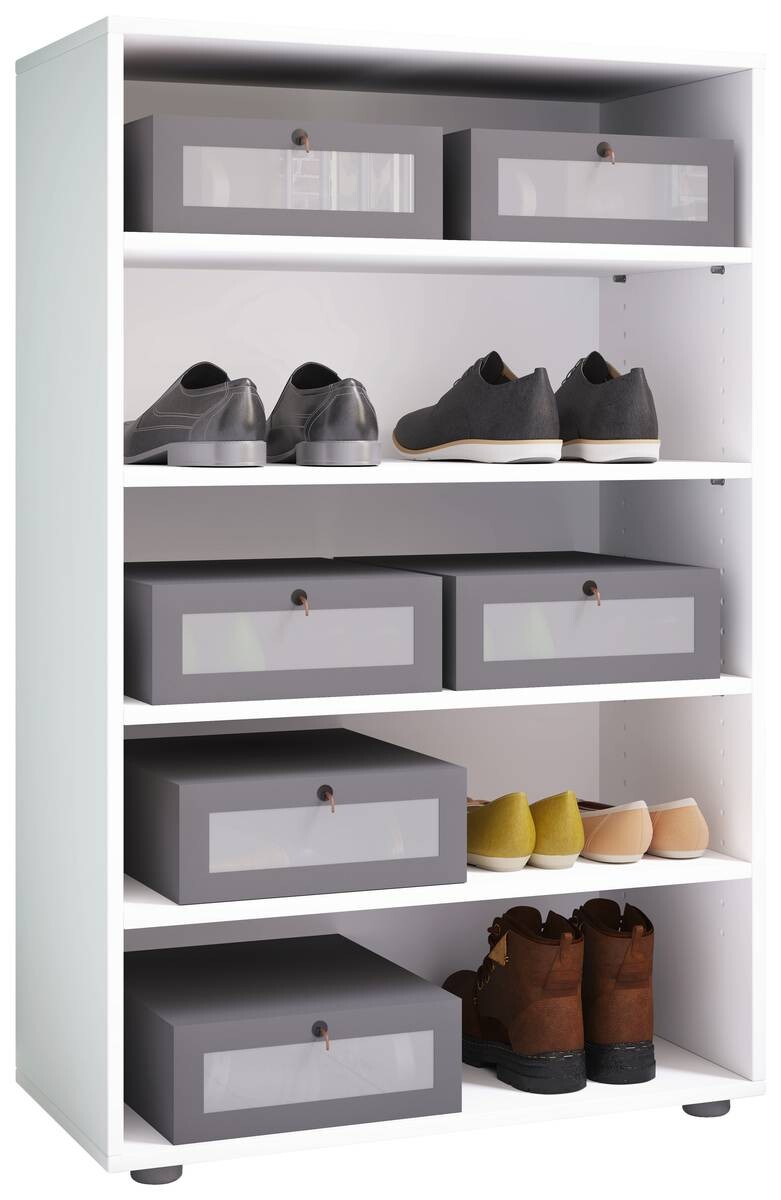 Schuhregal Lona weiß B/H/T: ca. 70x110x37 cm