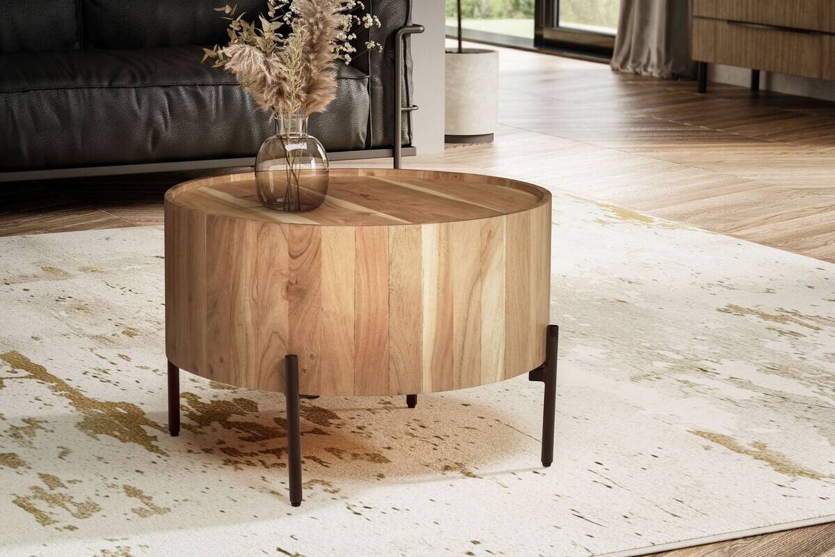 Wohnling Couchtisch Akazie H/D: ca. 41x60 cm