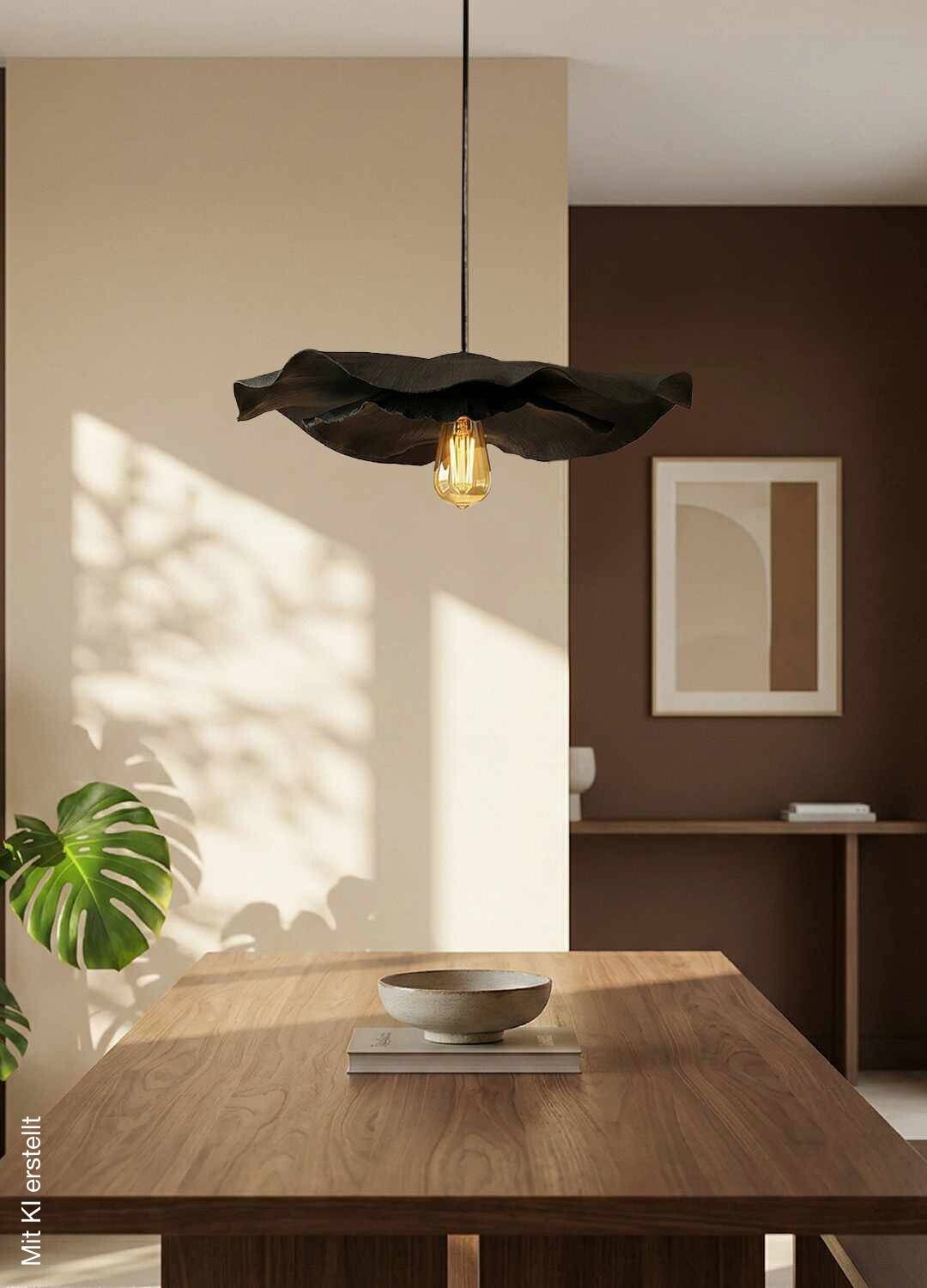 Opviq Pendelleuchte schwarz Kunststoff B/H/T/L/D: ca. 58x80x58x58x58 cm E27 1 Brennstellen