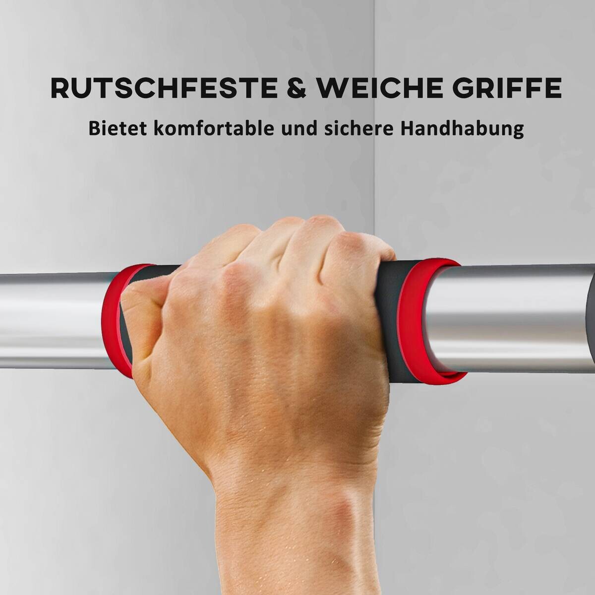 SPORTNOW Klimmzugstange rot Edelstahl B/H/L: ca. 10x7x92 cm