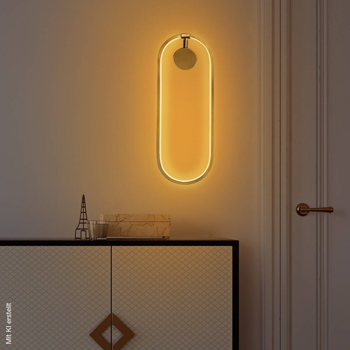 Opviq LED-Wandleuchte gold B/H/T: ca. 17x48x10 cm