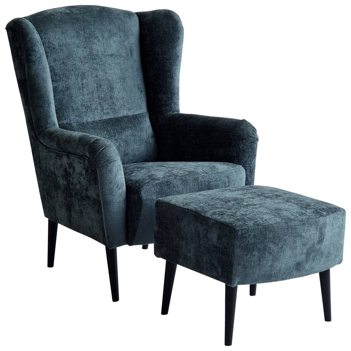 Sessel mit Hocker Canto grün Polyester B/H: ca. 76x85 cm