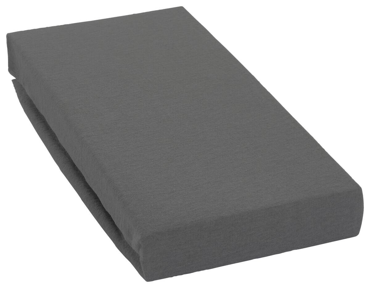 oh cosy Spannbetttuch Jersey anthrazit 50% Baumwolle, 50% Polyester B/L: ca. 150x200 cm
