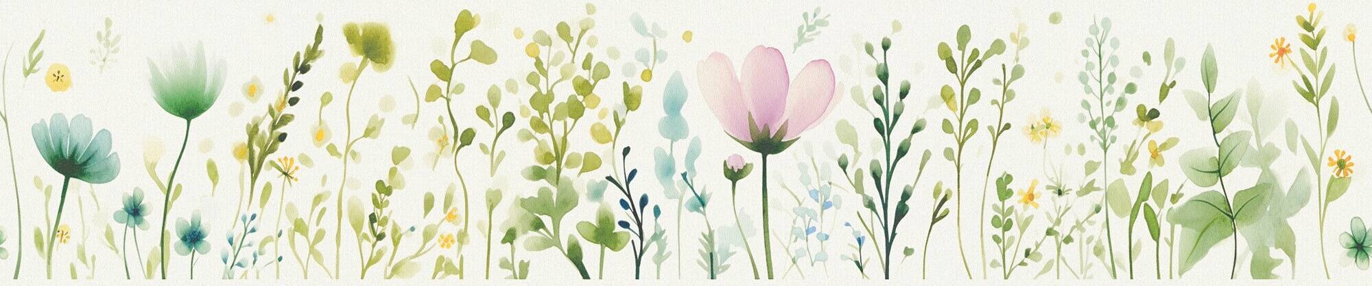 A.S.Creation Bordüre weiß gelb grün B/H/D: ca. 17x500x6,8 cm