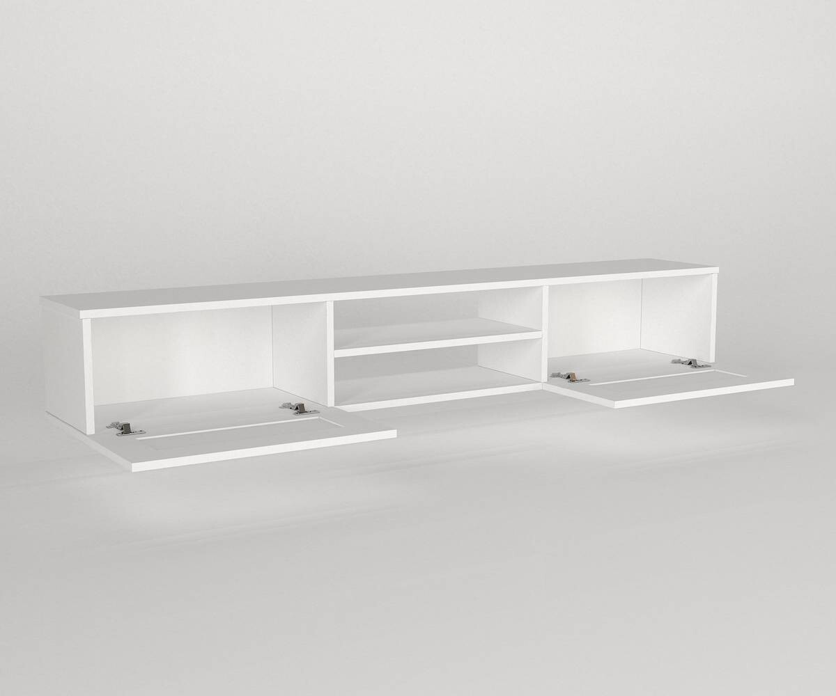 TV-Lowboard Piuma weiß B/H/T: ca. 180x29,1x29,6 cm