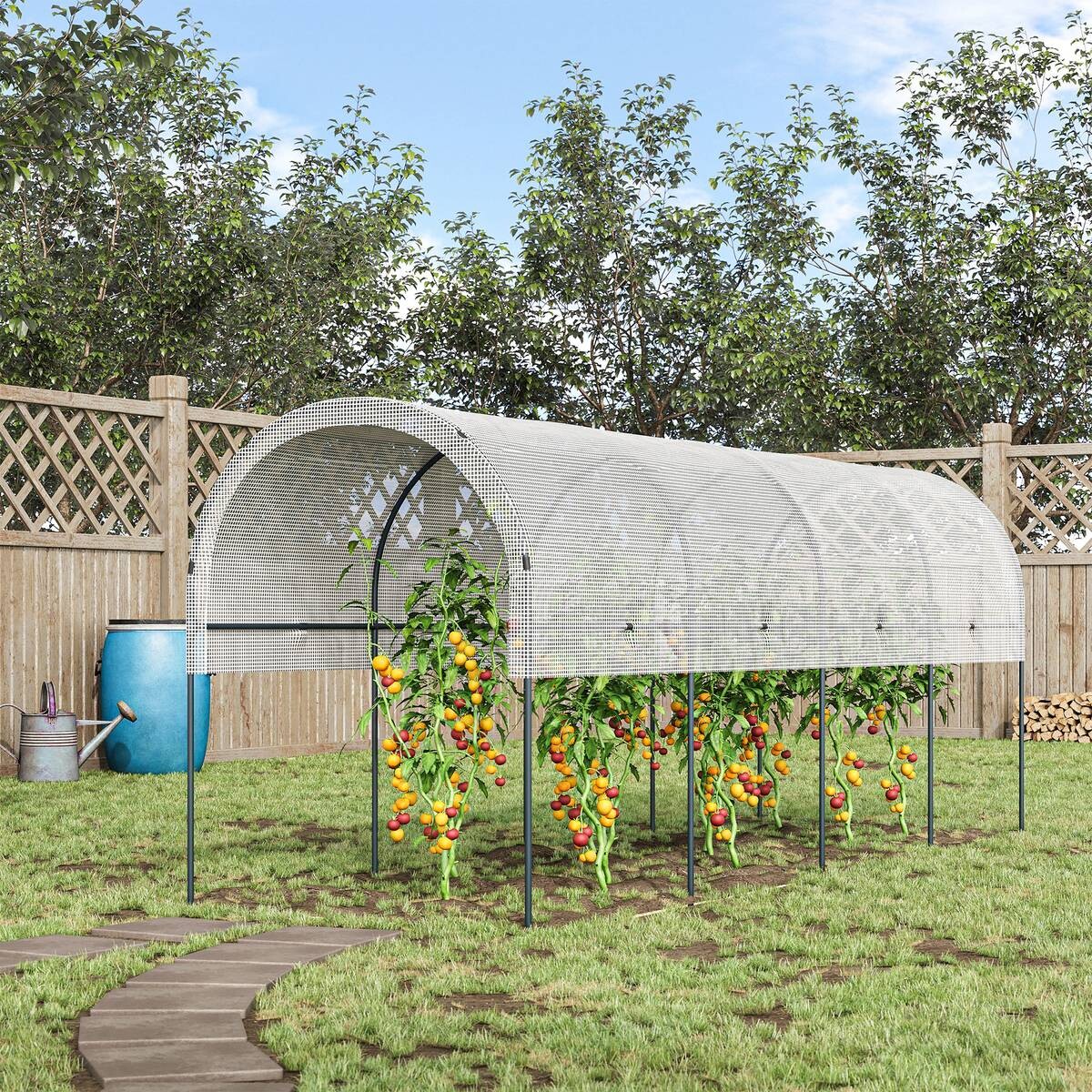 Outsunny Tomatengewächsüberdachung B/H/L: ca. 120x170x400 cm