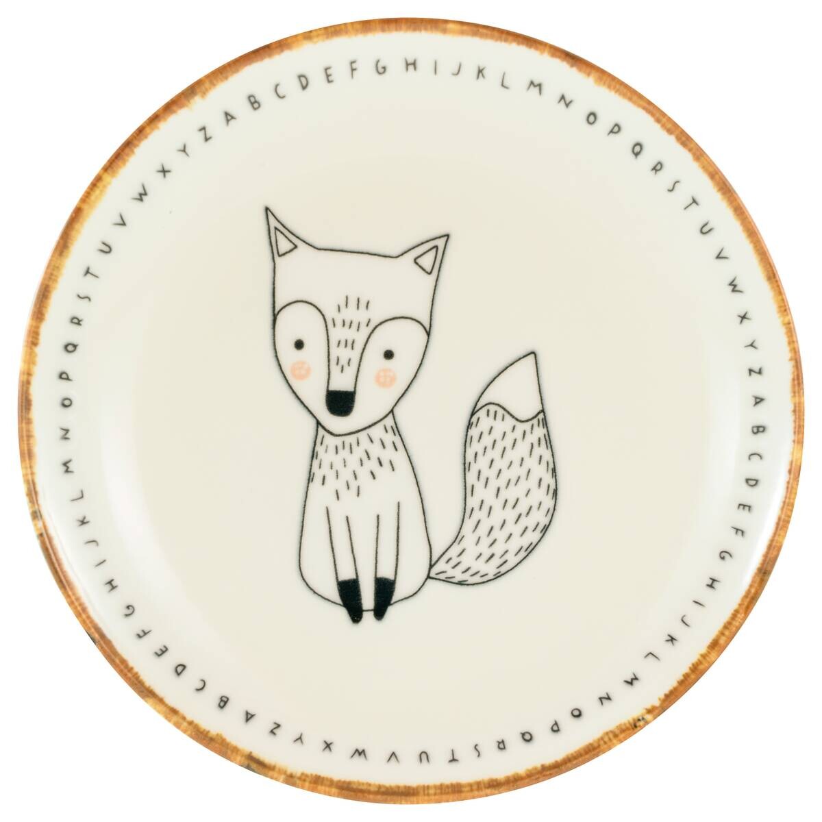 CreaTable Tellerset Freunde des Waldes braun Steinzeug D: ca. 21 cm