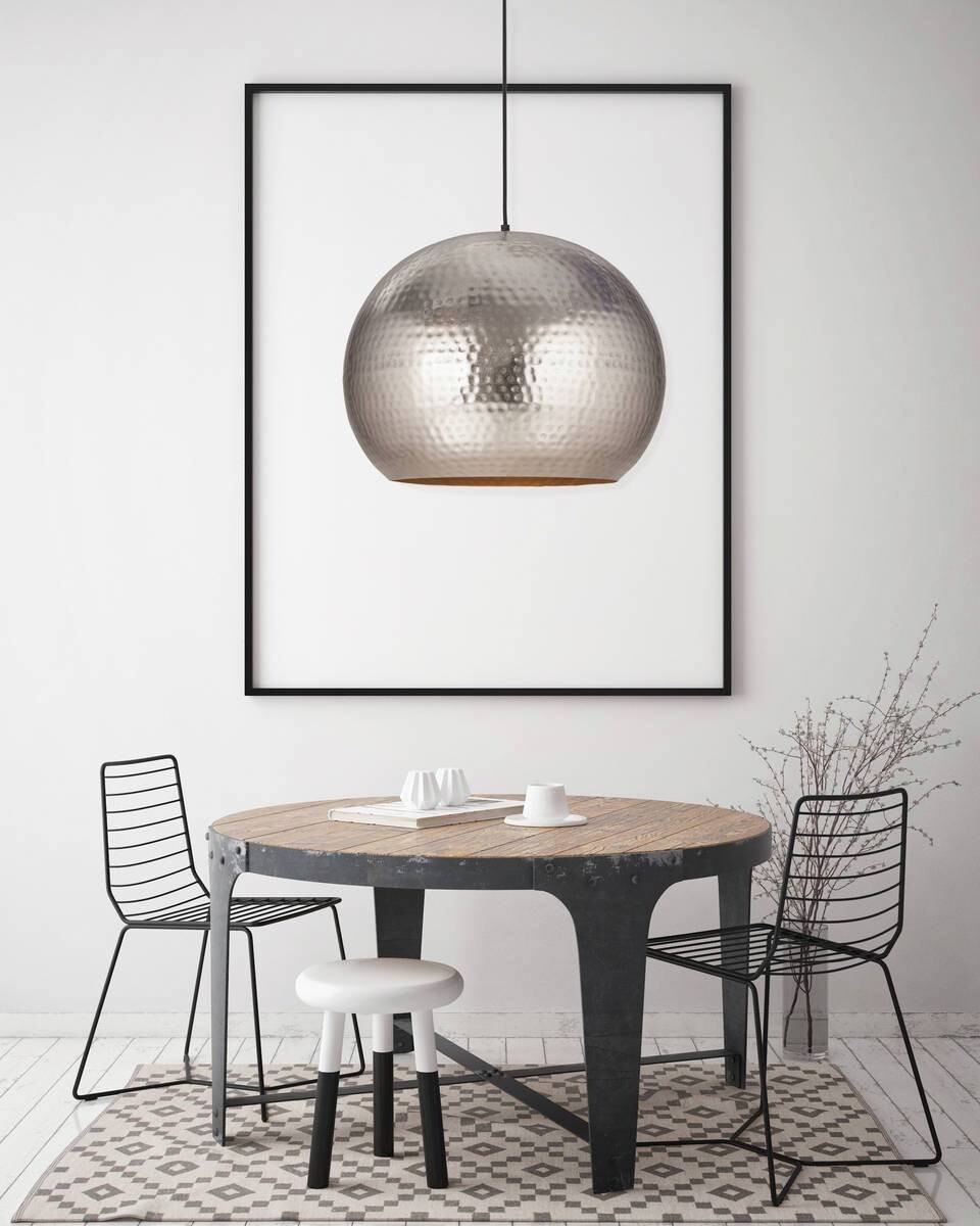 Kayoom Pendelleuchte Factory Style Large nickel Eisen B/H/L: ca. 47x35x47 cm E27 1 Brennstellen