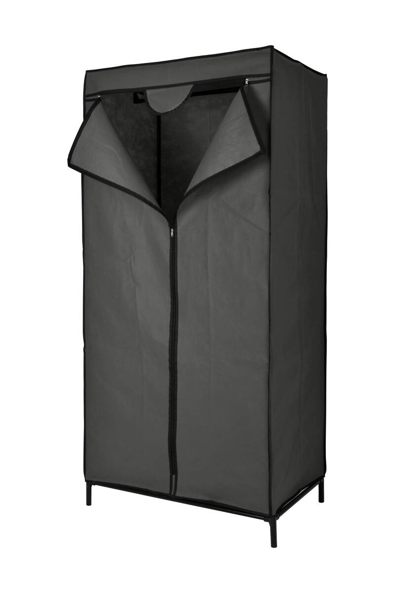 Kleiderschrank grau Stahl B/H/L: ca. 50x163x76 cm