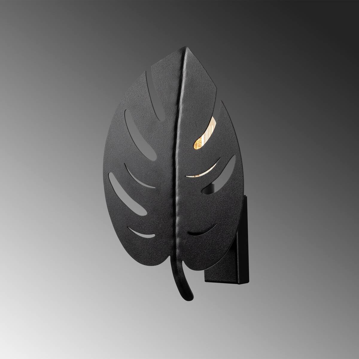 Opviq Wandleuchte schwarz Metall B/H/L: ca. 12x28x21 cm E27 1 Brennstellen
