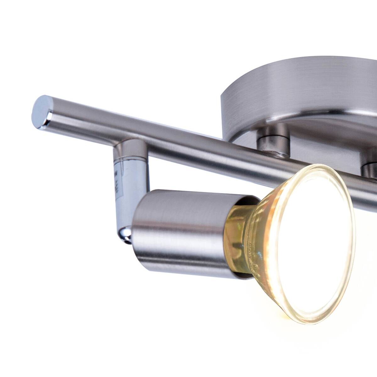 POCOline Spot 2-flg. Joris nickel matt Metall L: ca. 25 cm GU10 2 Brennstellen