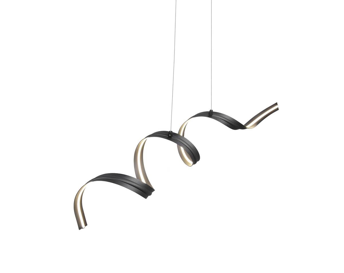 Reality LED-Pendelleuchte Tivor schwarz Metall B/H/T: ca. 109x150x19,5 cm