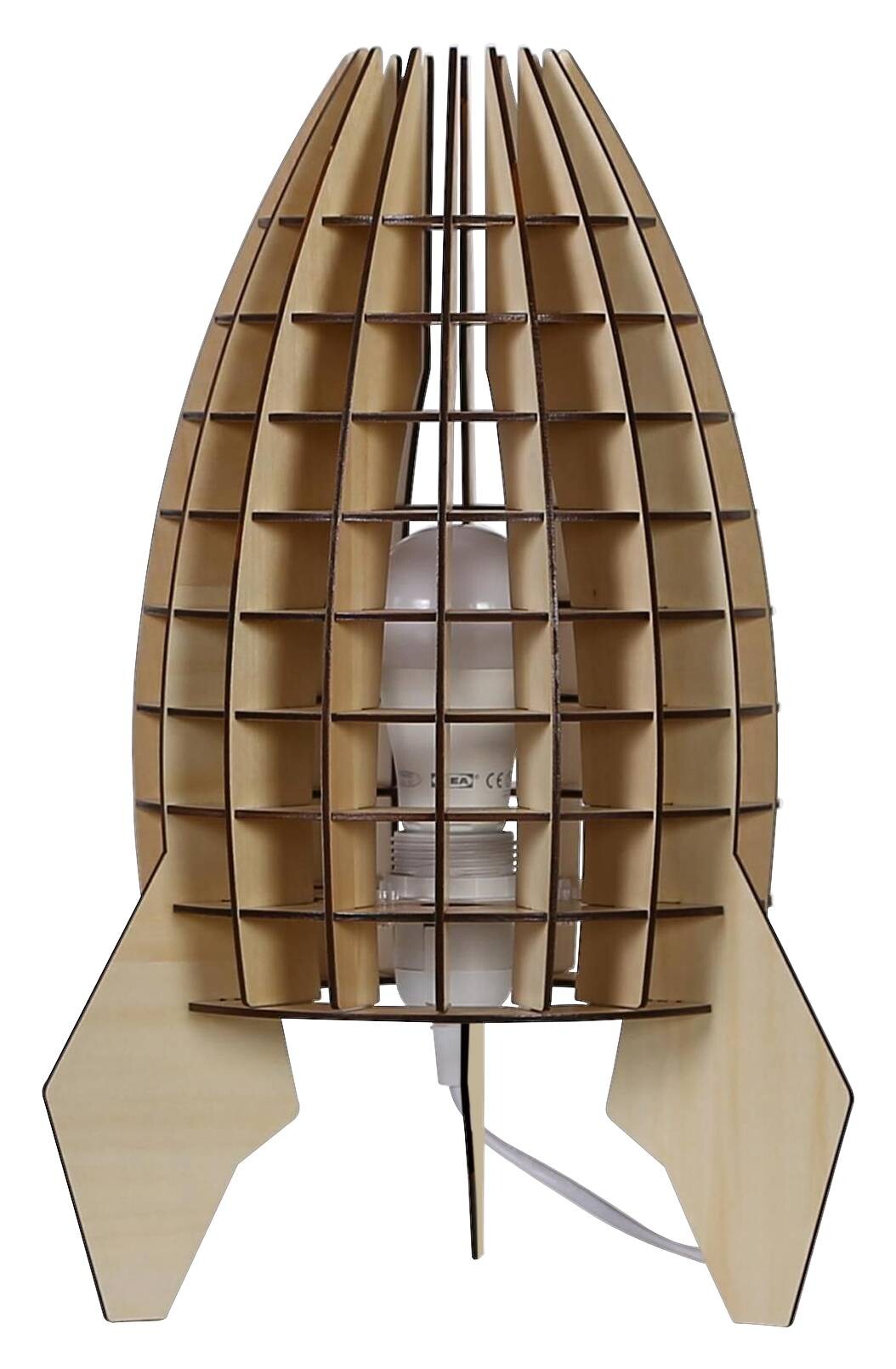 Kayoom Tischleuchte Aviator Holz B/H/T: ca. 28x38x28 cm E27 1 Brennstellen