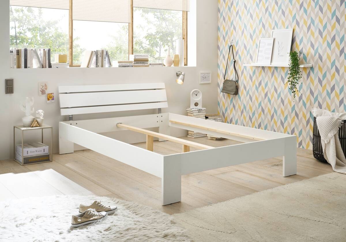 Futonbett Brest weiß Liegefläche B/L: ca. 100x200 cm