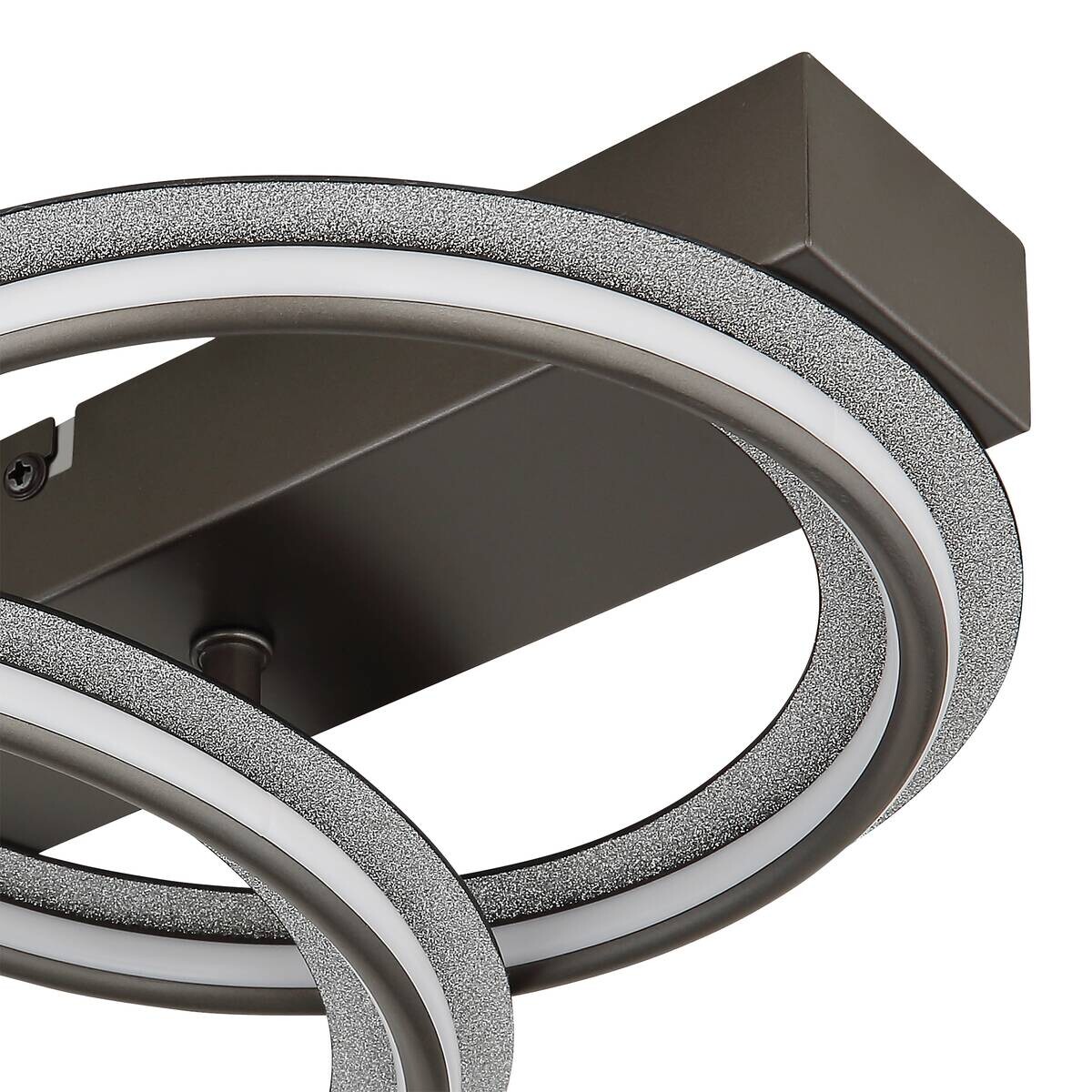 GLOBO LED-Deckenleuchte ELAN schwarz Aluminium Metall B/H/T: ca. 33x7,2x45 cm 1 Brennstellen