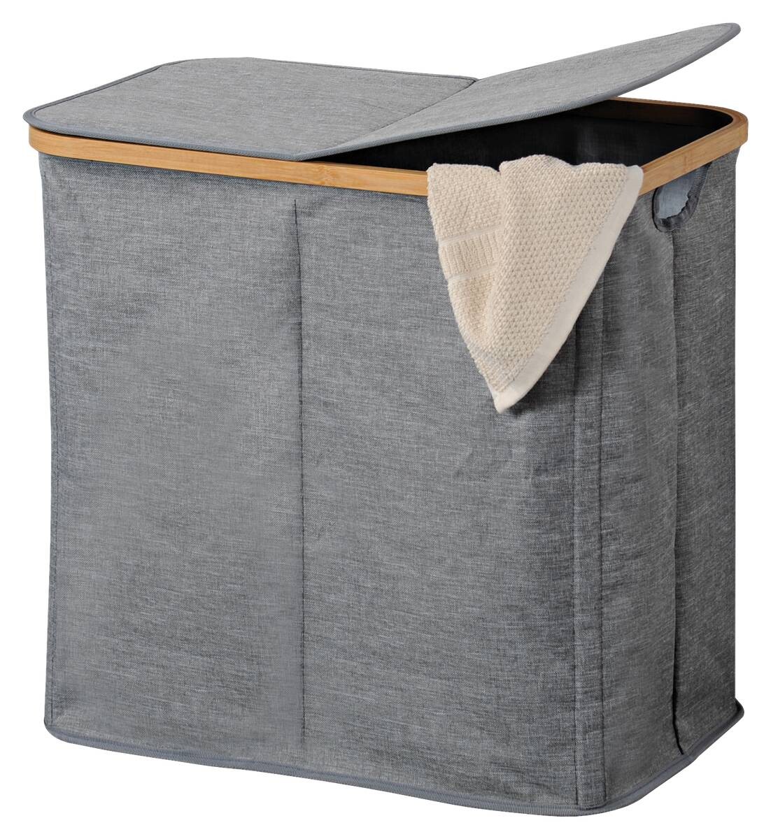 Kesper Wäschesammler grau Polyester B/H/T: ca. 54,5x50x33 cm