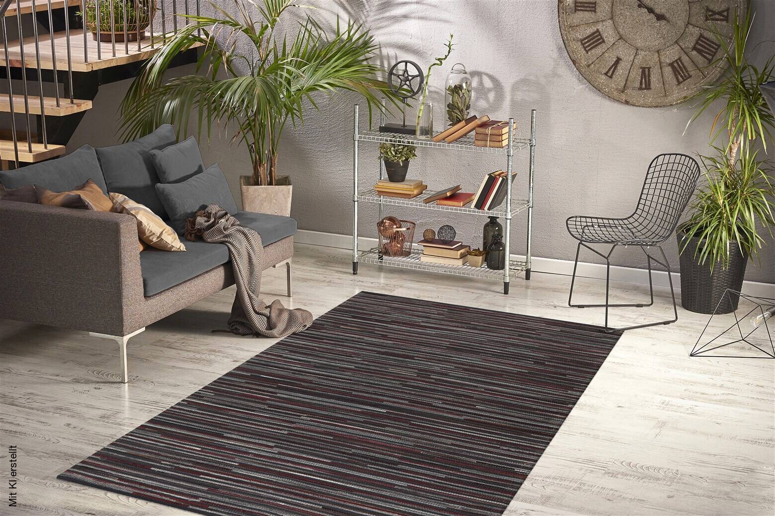 Arte Espina Kurzflorteppich Wild 8023 anthrazit B/L: ca. 120x180 cm