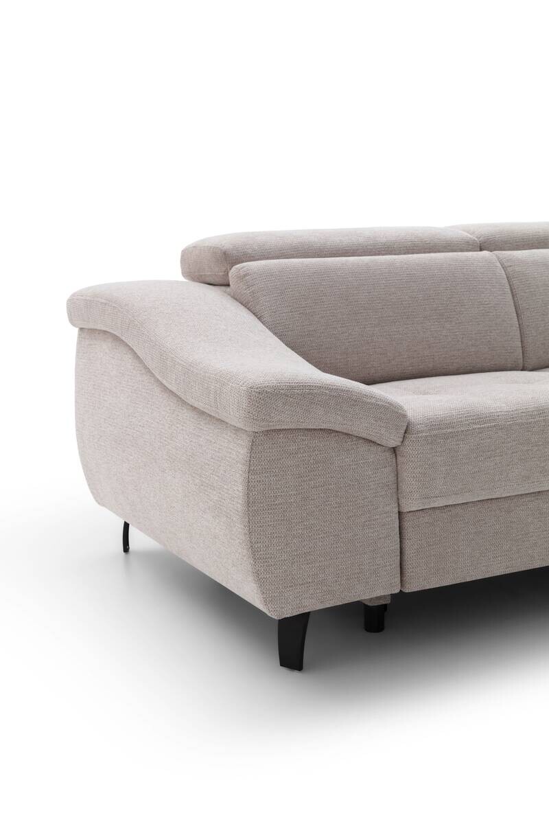 Ecksofa mit Bettfunktion leinen Flachgewebe B/H/T: ca. 280x96x238 cm