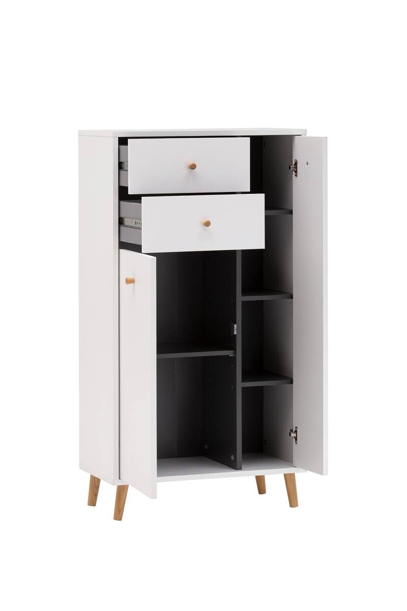 Highboard Bjarne weiß B/H/T: ca. 60,2x103,4x33,05 cm