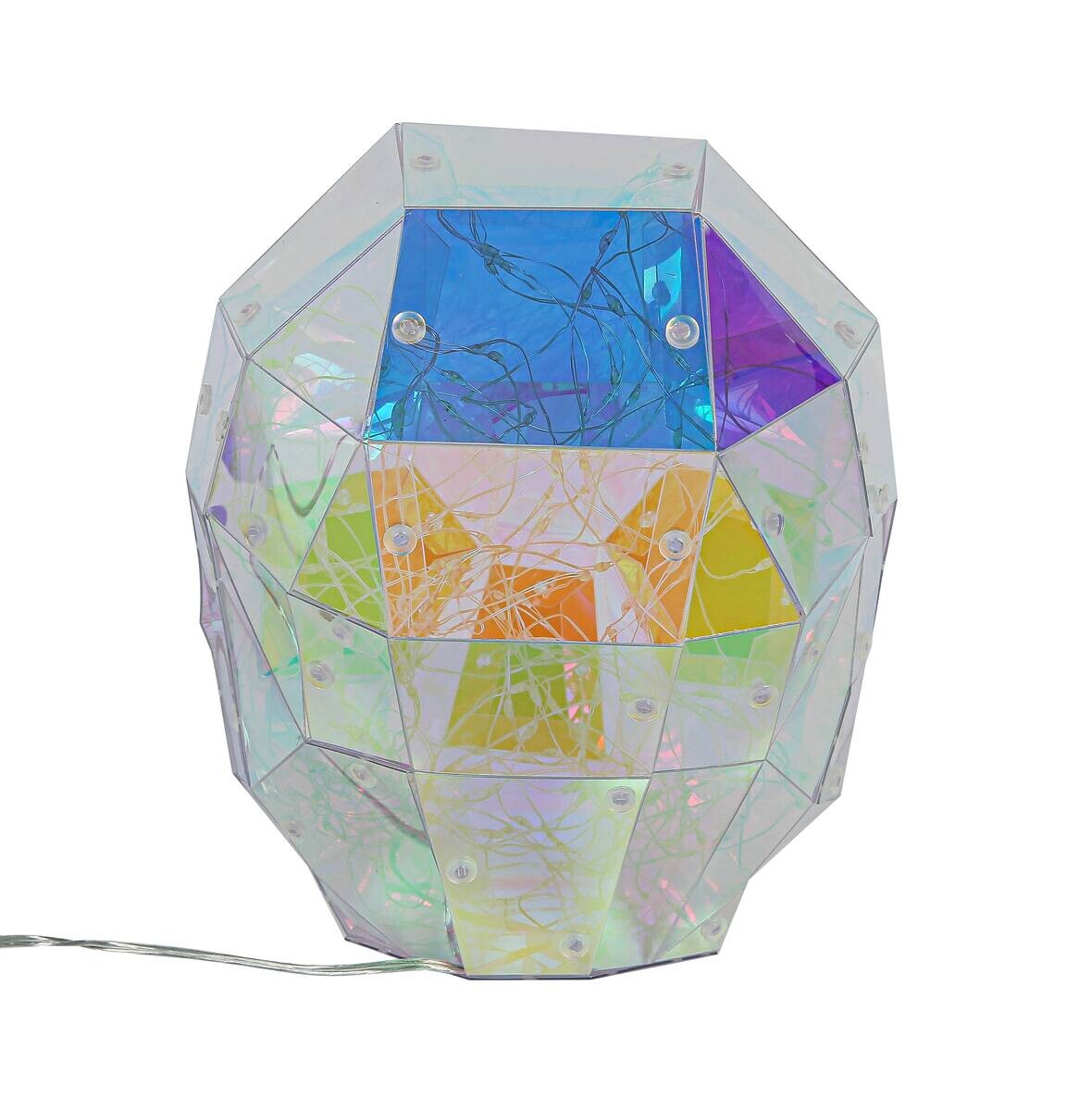 Nolo Tischleuchte Totenkopf transparent B/H/L: ca. 17x17x23 cm