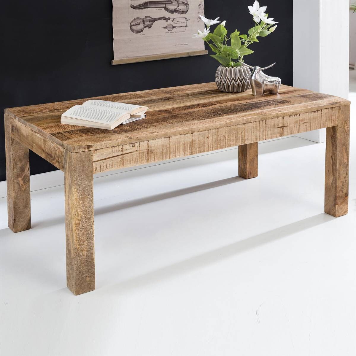 Wohnling Couchtisch braun B/H/T: ca. 110x47x60 cm