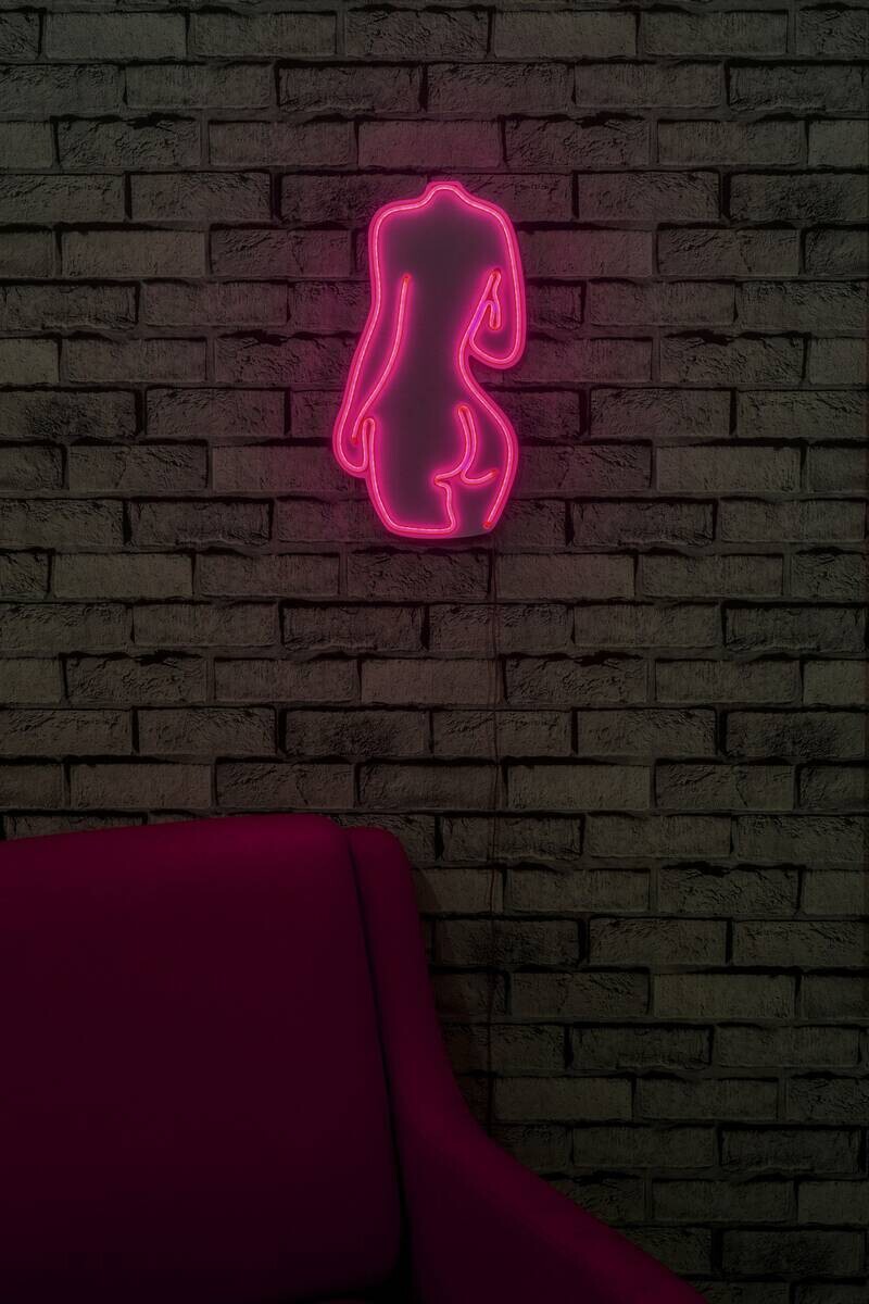 Opviq LED-Wandleuchte rosa PVC B/H/T/L: ca. 22x42x2x22 cm
