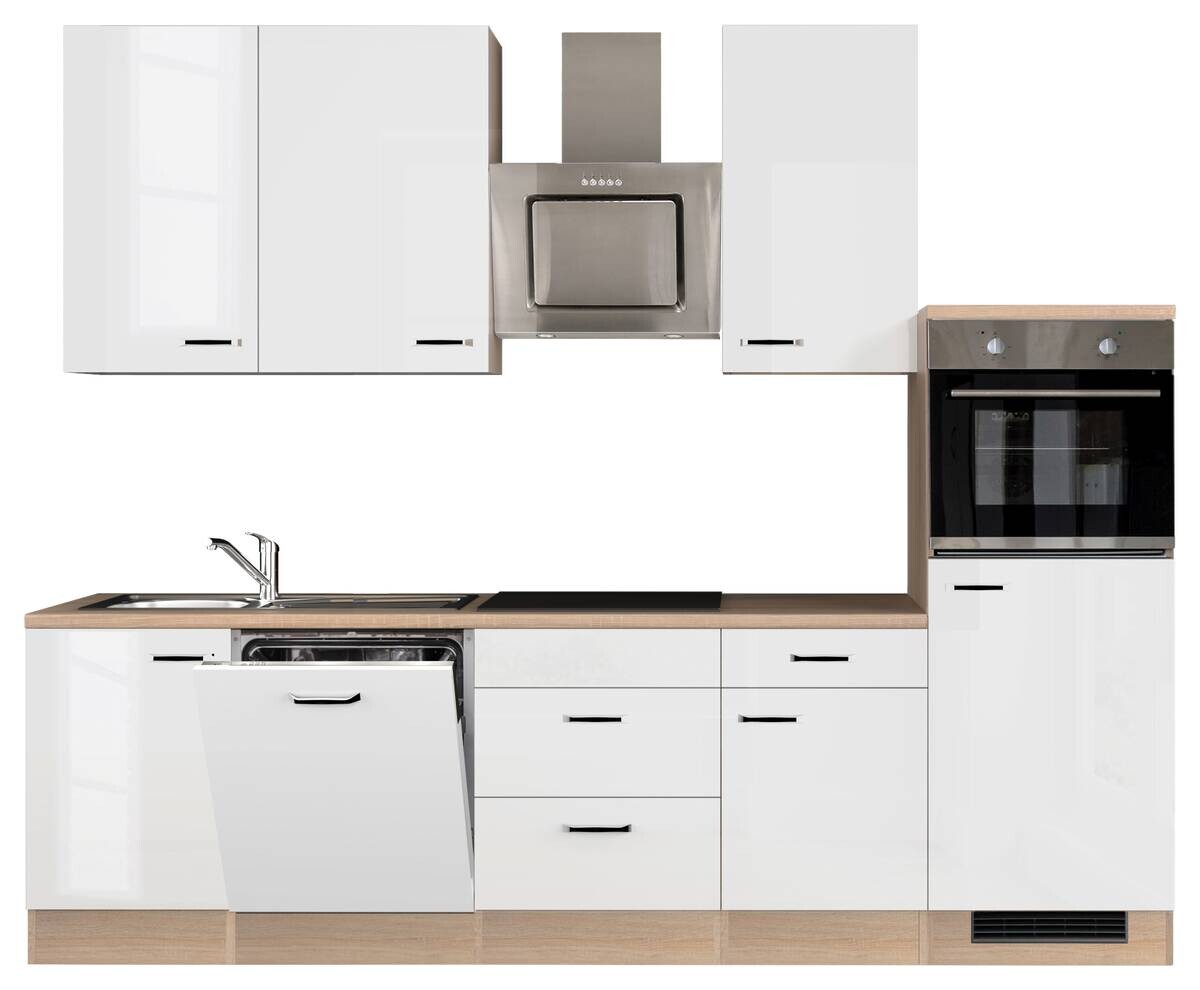 Küchenblock Valero weiß Hochglanz B/H/T: ca. 280x234x60 cm