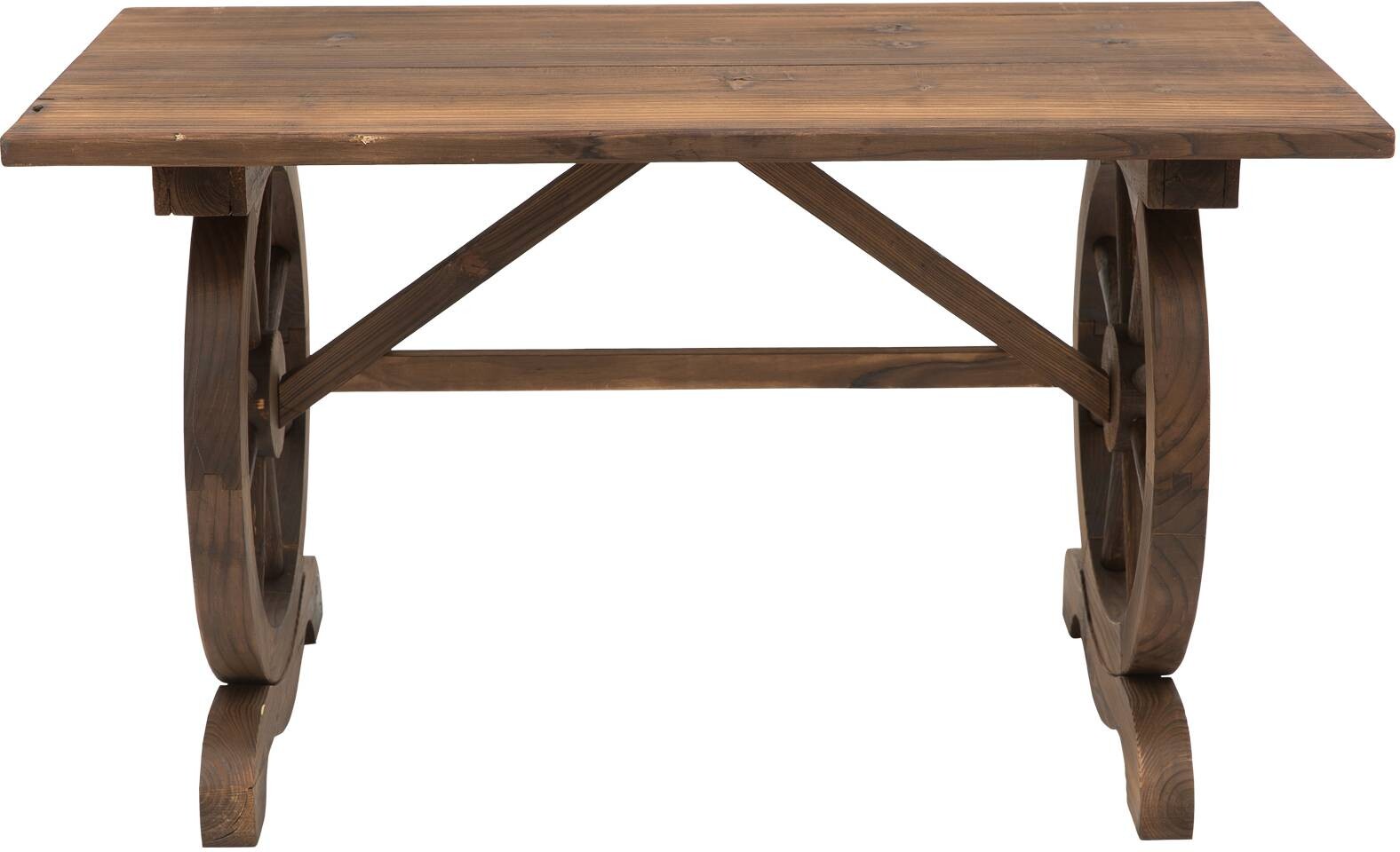 Outsunny Gartentisch natur Holz B/H/L: ca. 60x65x115 cm