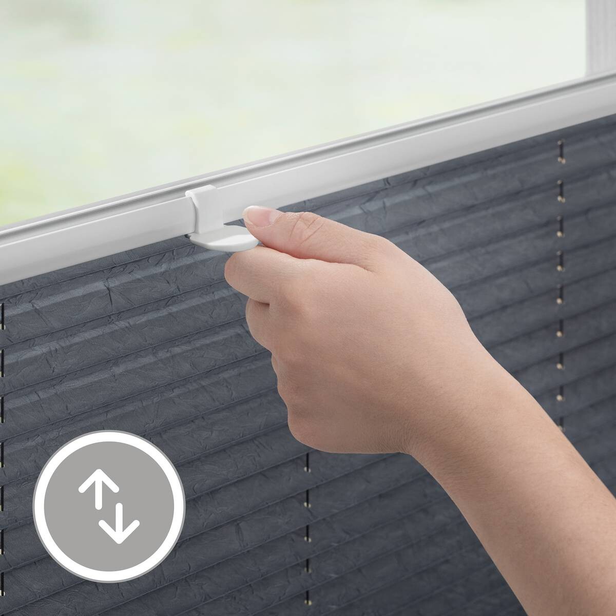 LICHTBLICK Spannplissee grau B/L: ca. 55x130 cm