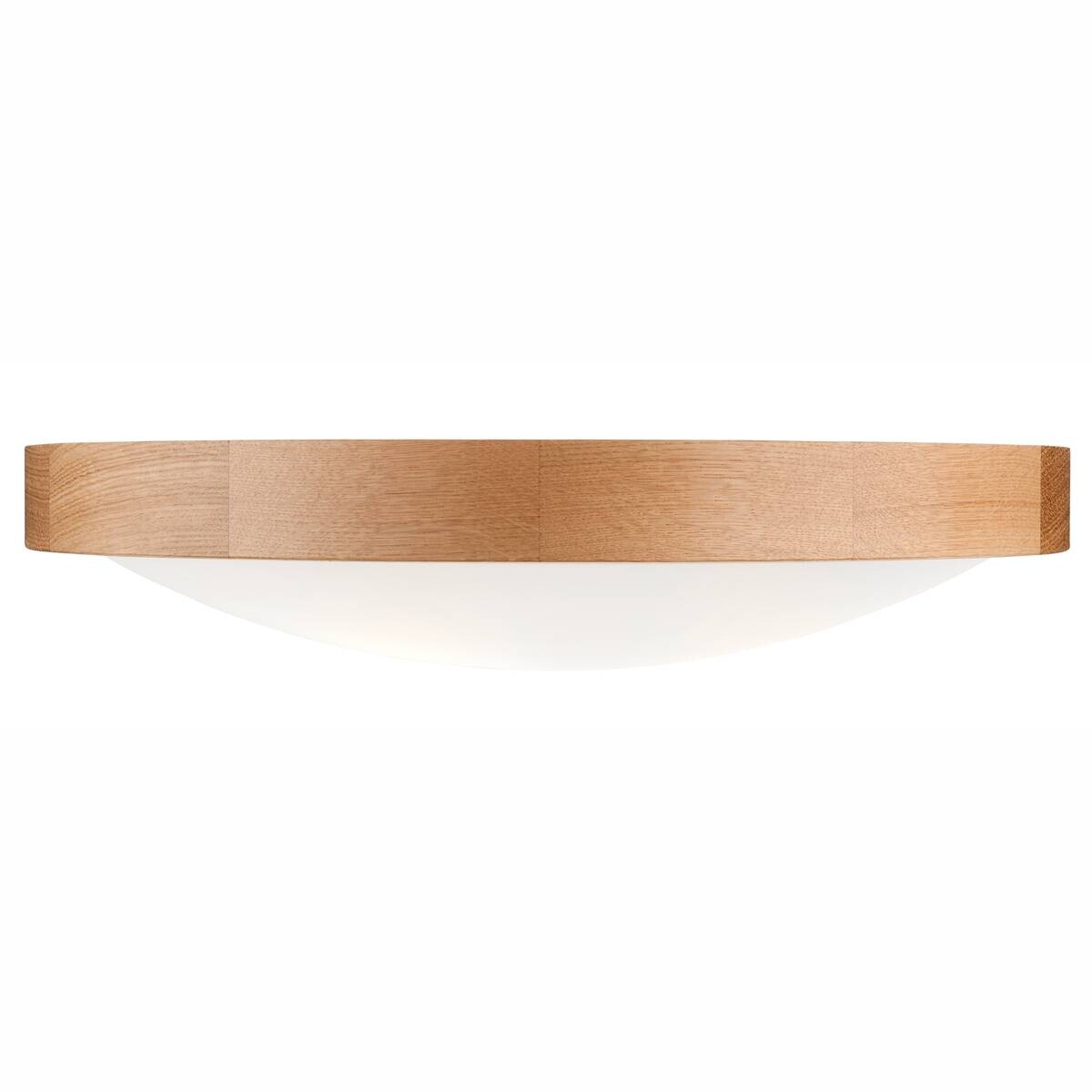 Lamkur Deckenleuchte ANELLO 41308 Eiche Glas Holz H/L: ca. 8x47 cm E27 3 Brennstellen