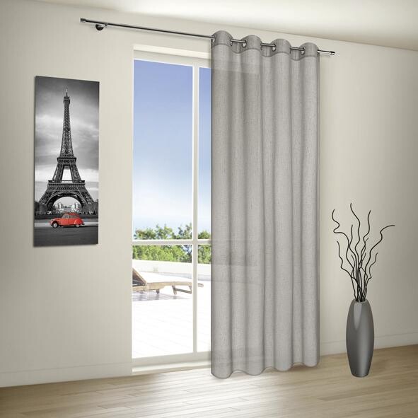 Happy Home Ösenvorhang grau B/L: ca. 140x235 cm