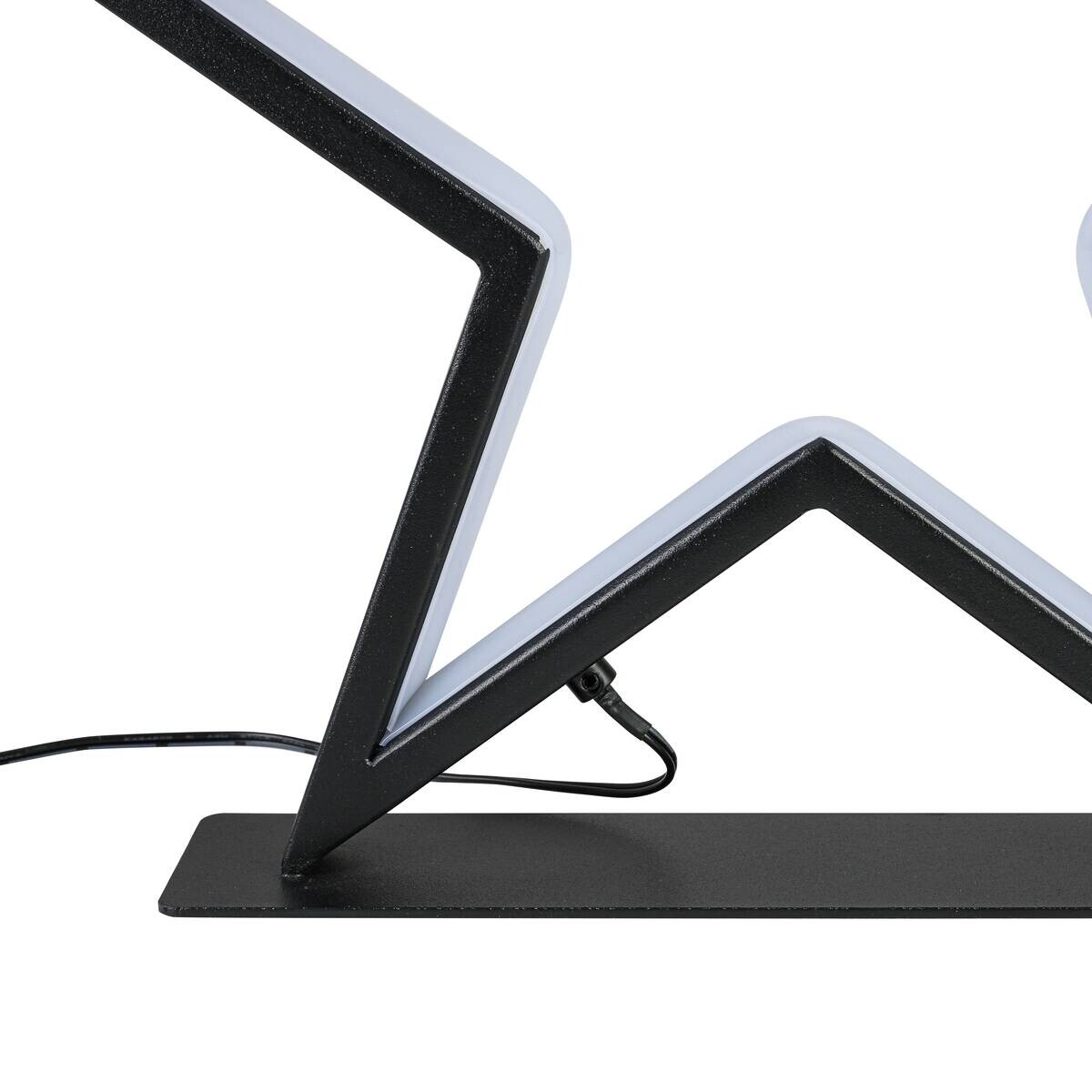 LED-Dekoleuchte Stella schwarz Metall B/T/L: ca. 33x5x32 cm