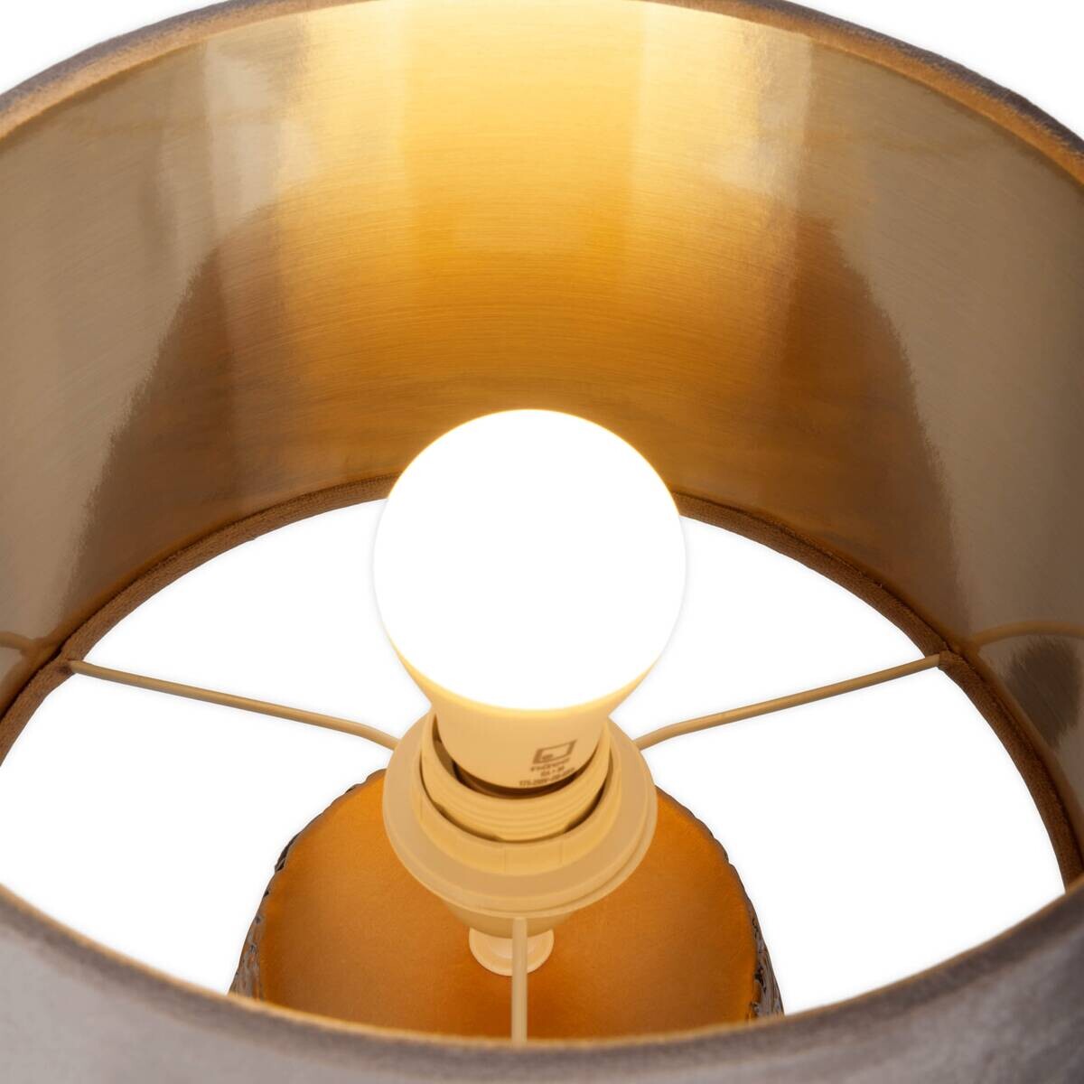 Näve Leuchten Tischleuchte beige Keramik B/H/T/D: ca. 26x39x26x26 cm E27 1 Brennstellen